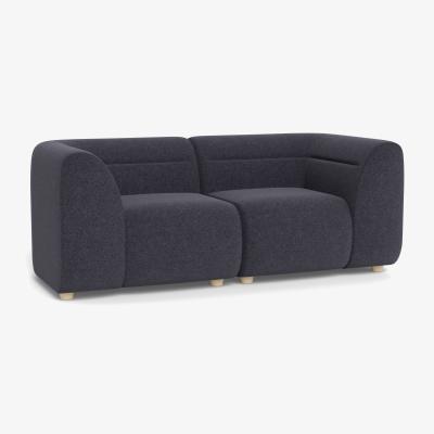 Heal's Heal's Lilli 2 Seater Sofa Texture Soot Natural Ash Feet - Heal's UK Furniture