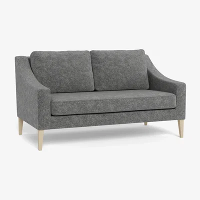 Heal's Heal's Richmond 2 Seater Sofa Melton Wool Shale BLACK