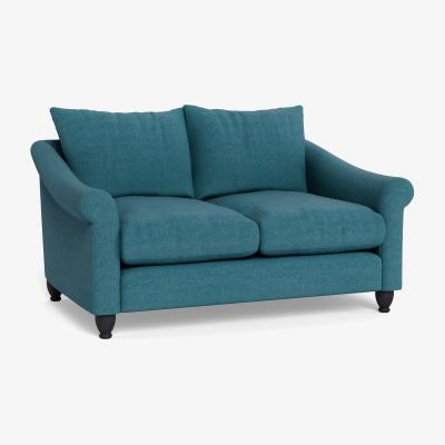 Heal's Heal's Devon 2 Seater Brushed Cotton Cadet Walnut Stain Beech Feet - Heal's UK Furniture