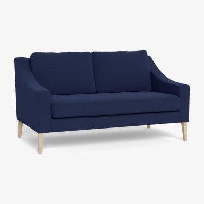 Heal's Heal's Richmond 2 Seater Sofa Melton Wool New Navy Natural Feet - Heal's UK Furniture