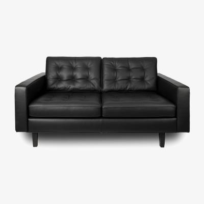 Heal's Heal's Hepburn 2 Seater Stonewash Leather Vintage Green 278 Walnut Feet - Heal's UK Furniture