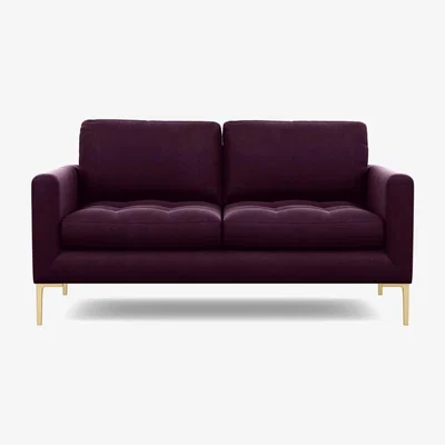 Heal's Heal's Eton 2 Seater Sofa Smart Luxe Velvet Azure Black Feet - Heal's UK Furniture