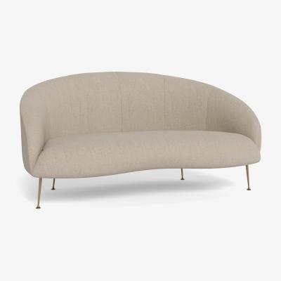 Heal's Heal's Bloomsbury 2 Seater Sofa Broad Weave Putty Brass Feet - Heal's UK Furniture
