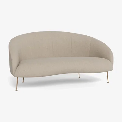 Heal's Heal's Bloomsbury 2 Seater Sofa Broad Weave Putty Brass Feet - Heal's UK Furniture