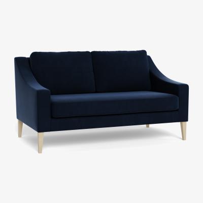 Heal's Heal's Richmond 2 Seater Sofa Smart Velvet Dusk Natural Feet - Heal's UK Furniture