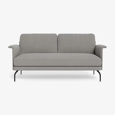 Heal's Heal's Iver 2 Seater Sofa Texture Pale Grey Black Feet