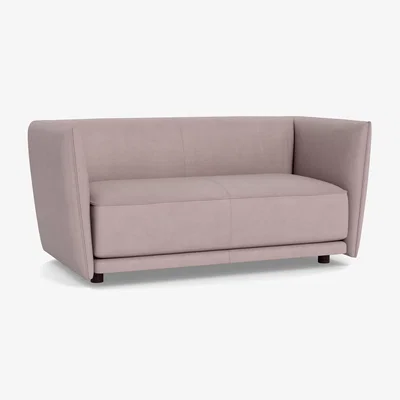 Heal's Heal's Valley 2 Seater Sofa Siena Cotton Dusky Pink Walnut Stain Feet - Heal's UK Furniture