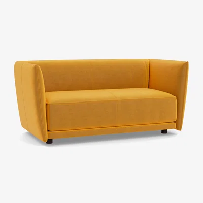 Heal's Heal's Valley 2 Seater Sofa Nobilis Velvet Mustard Walnut Stain Feet - Heal's UK Furniture