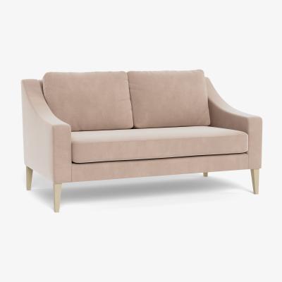 Heal's Heal's Richmond 2 Seater Sofa Smart Velvet Pebble Black Feet
