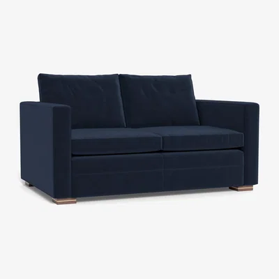 Heal's Heal's Palermo 2 Seater Sofa Nobilis Velvet Night Black Feet - Heal's UK Furniture
