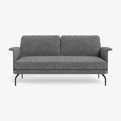 Heal's Heal's Iver 2 Seater Sofa Melton Wool Shale Black Feet