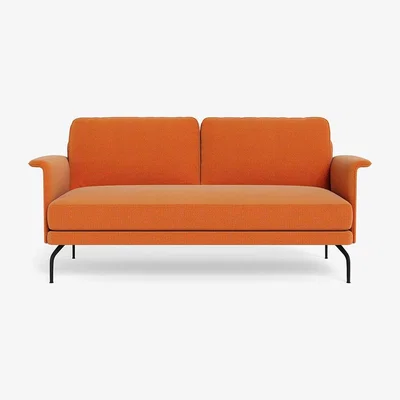 Heal's Heal's Iver 2 Seater Sofa Tejo Recycled Zinnia Black Feet
