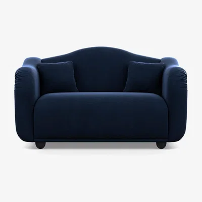 Heal's Heal's Tetbury 2 Seater Sofa Smart Velvet Dusk Black Beech Feet