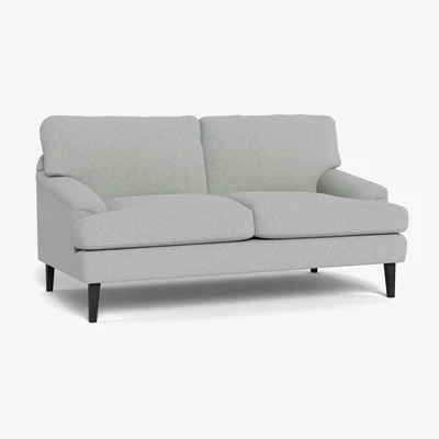 Heal's Heal's Stanton 2 Seater Sofa Melton Wool Limestone Black Feet