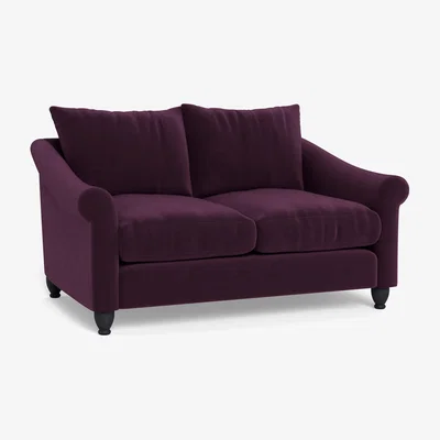 Heal's Heal's Devon 2 Seater Velvet Grape Natural Ash Feet - Heal's UK Furniture