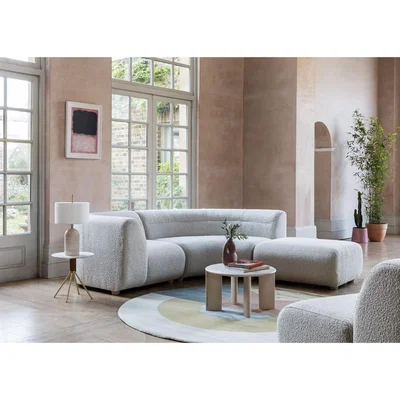Heal's Heal's Lilli 2 Seater Sofa Smart Luxe Velvet Canary Natural Ash Feet - Heal's UK Furniture