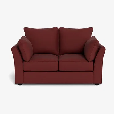 Heal's Heal's Tailor 2 Seater Sofa Capelo Linen-Cotton Etruscan Red Black Feet