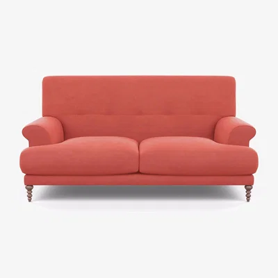 Heal's Scp Oscar 2 Seater Informal Sofa Velvet Charcoal Walnut Feet - Heal's UK Furniture