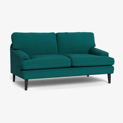 Heal's Heal's Stanton 2 Seater Sofa Brushed Cotton Pine Black Feet