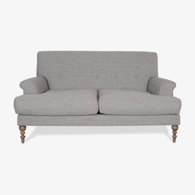Heal's Scp Oscar 2 Seater Formal Sofa Velvet Midnight Walnut Feet - Heal's UK Furniture