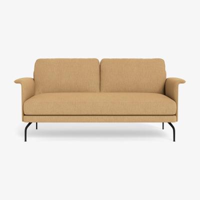 Heal's Heal's Iver 2 Seater Sofa Smart Linen Mix Sand Black Feet