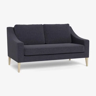Heal's Heal's Richmond 2 Seater Sofa Texture Soot Natural Feet - Heal's UK Furniture