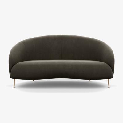 Heal's Heal's Bloomsbury 2 Seater Sofa Smart Velvet Dusk Brass Feet - Heal's UK Furniture