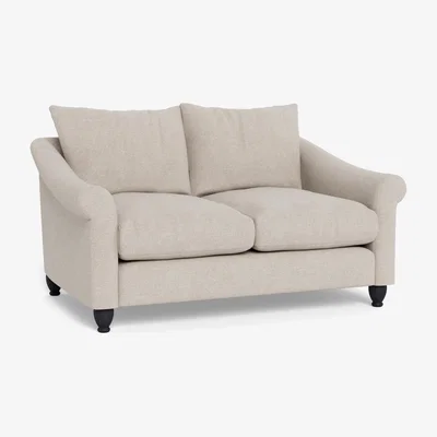 Heal's Heal's Devon 2 Seater Texture Limestone Dark Brown Stain Beech Feet - Heal's UK Furniture