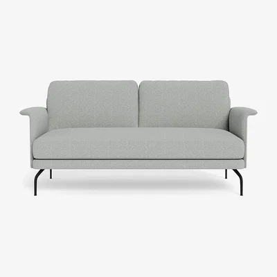 Heal's Heal's Iver 2 Seater Sofa Melton Wool Limestone Black Feet