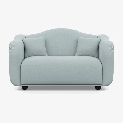 Heal's Heal's Tetbury 2 Seater Sofa Brushed Cotton Mist Black Beech Feet