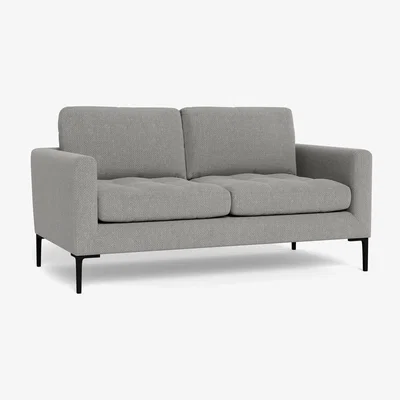 Heal's Heal's Eton 2 Seater Sofa Texture Pale Grey Black Feet
