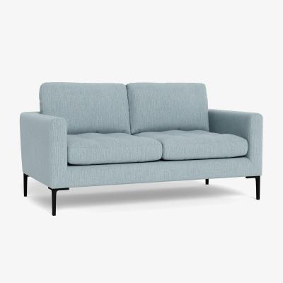 Heal's Heal's Eton 2 Seater Sofa Smart Linen Mix Duck Egg Brass Feet - Heal's UK Furniture