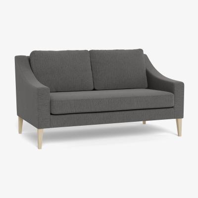 Heal's Heal's Richmond 2 Seater Sofa Smart Linen Mix Grey Natural Ash Feet