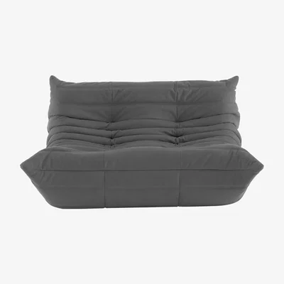 Heal's Ligne Roset Togo 2 Seater Sofa Alcantara Chic Grey - Heal's UK Furniture