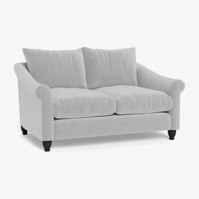 Heal's Heal's Devon 2 Seater Velvet Platinum Walnut Stain Beech Feet - Heal's UK Furniture