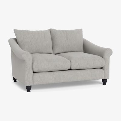Heal's Heal's Devon 2 Seater Smart Linen Mix Silver Walnut Stain Beech Feet - Heal's UK Furniture