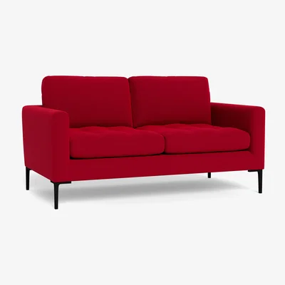 Heal's Heal's Eton 2 Seater Sofa Melton Wool Red Oxide Brass Feet