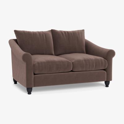 Heal's Heal's Devon 2 Seater Velvet Mink Black Stain Beech Feet - Heal's UK Furniture
