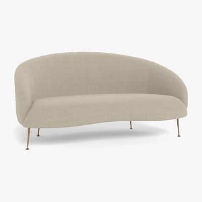 Heal's Heal's Bloomsbury 2 Seater Sofa Linen Hessian Brass Feet - Heal's UK Furniture