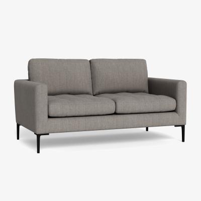 Heal's Heal's Eton 2 Seater Sofa Broad Weave Pebble Black Feet - Heal's UK Furniture