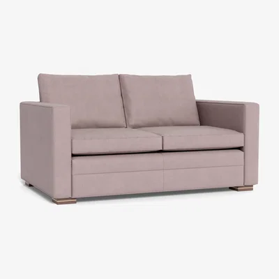 Heal's Heal's Palermo 2 Seater Sofa Siena Cotton Dusky Pink Black Feet - Heal's UK Furniture