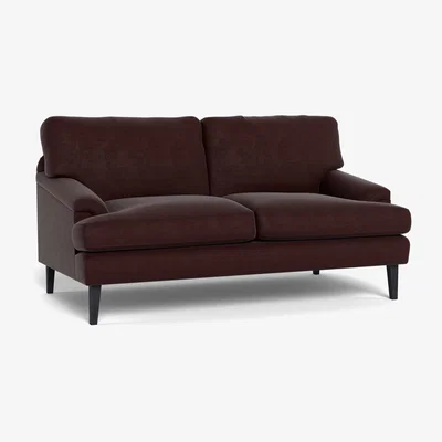 Heal's Heal's Stanton 2 Seater Sofa Smart Luxe Velvet Acorn Black Feet