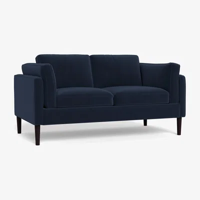Heal's Heal's Sonno 2 Seater Sofa Linea Leather Brown 680 Wenge Black Feet - Heal's UK Furniture