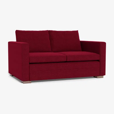 Heal's Heal's Palermo 2 Seater Sofa St Moritz Wool Red 74 Walnut Feet - Heal's UK Furniture