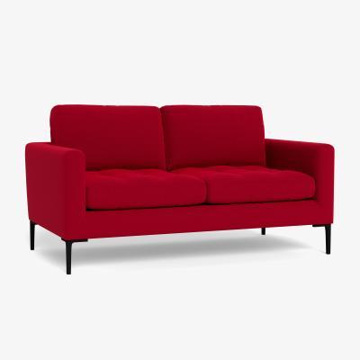 Heal's Heal's Eton 2 Seater Sofa Melton Wool Red Oxide Black Feet - Heal's UK Furniture