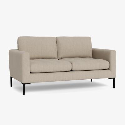Heal's Heal's Eton 2 Seater Sofa Broad Weave Putty Brass Feet - Heal's UK Furniture
