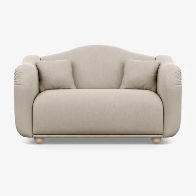 Heal's Heal's Tetbury 2 Seater Sofa Broad Weave Putty Natural Beech Feet