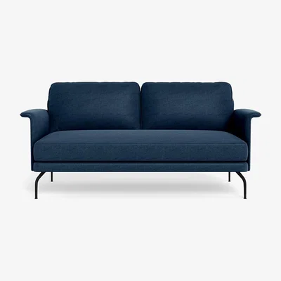 Heal's Heal's Iver 2 Seater Sofa Capelo Cotton-Linen Inkspot Black Feet