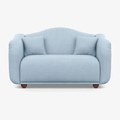 Heal's Heal's Tetbury 2 Seater Sofa Capleo Linen-Cotton Sea Shanty  Walnut Stained Beech Feet