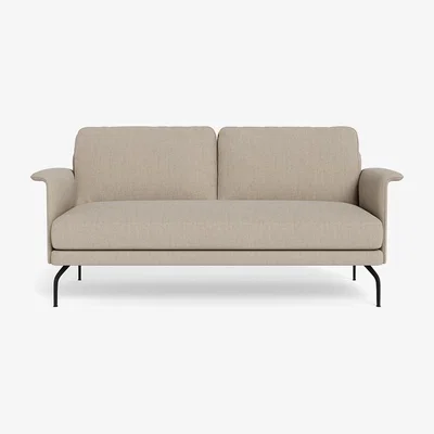 Heal's Heal's Iver 2 Seater Sofa Broad Weave Putty Black Feet
